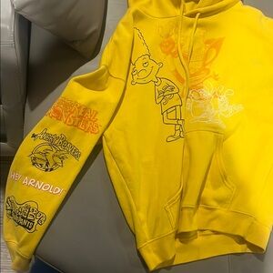 Nickelodeon Men's Yellow Graphic Hoodie